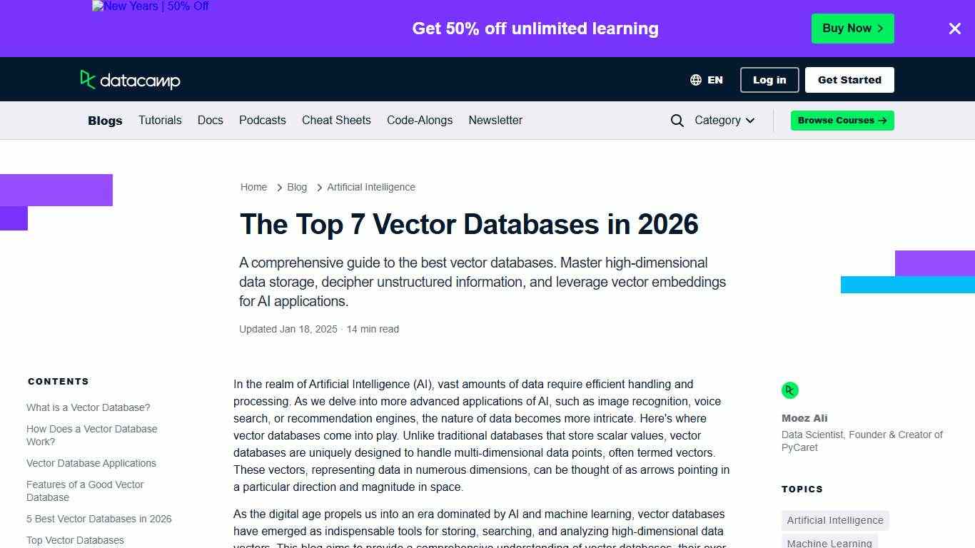 The 7 Best Vector Databases in 2026 | DataCamp